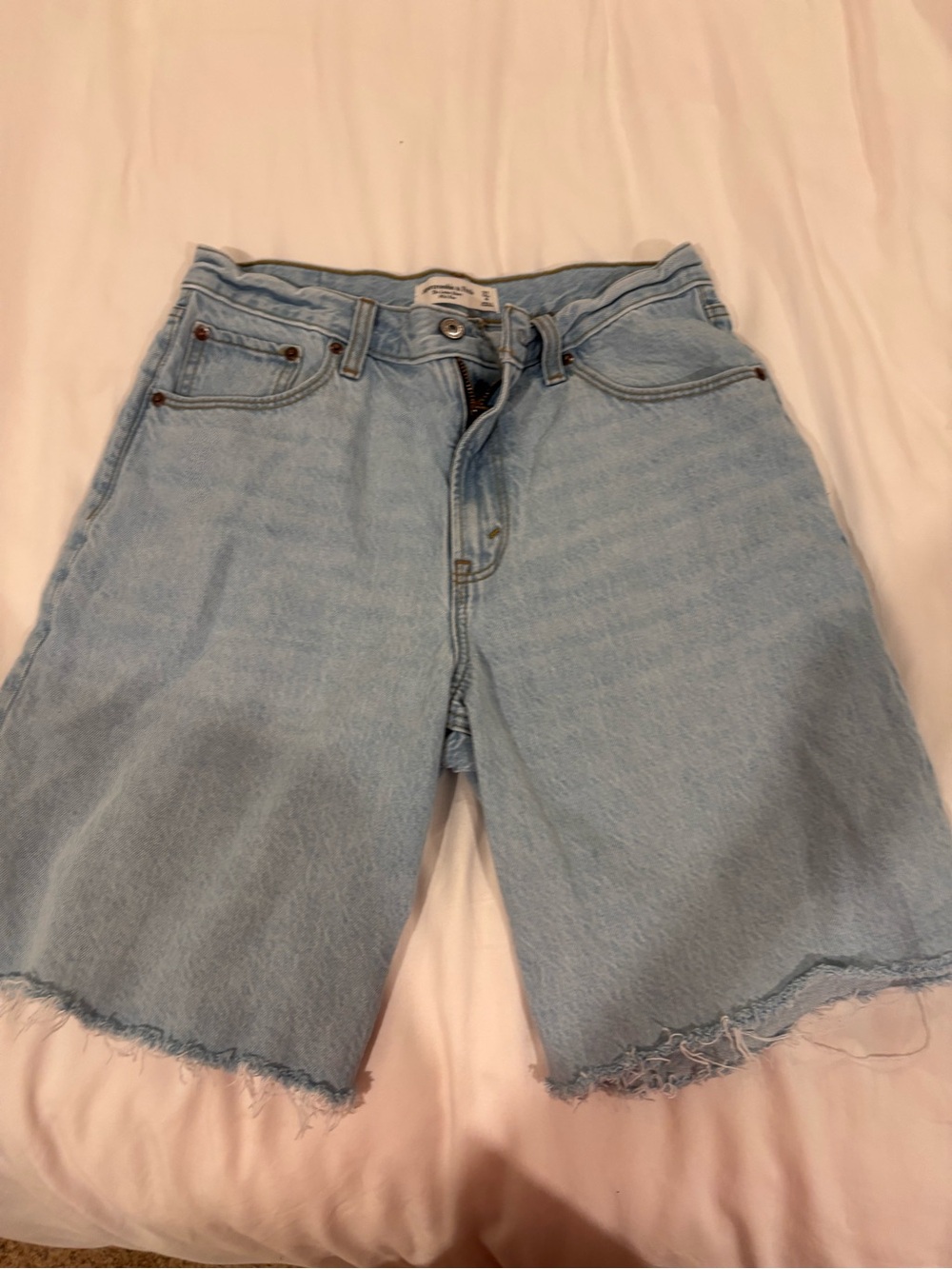Light Blue Denim Cutoff Women's Jorts